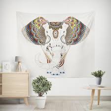 Stunningly beautiful 100% cotton tapestry wall hanging coverlet bedspread bed sheet designed gracefully in floral paisley leaves all over with a gorgeous elephant with raised trunk design all over. 60x50inch Indian Elephant Pattern Tapestry Wall Hanging Mat Mandala Hippie Bedspread Throw Mat Art Print Home Decor Walmart Canada