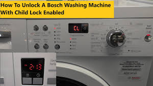I got the nd warning light with a full load of clothes in the washer and now the door won't open. How To Release The Child Lock On A Bosch Washing Machine Youtube