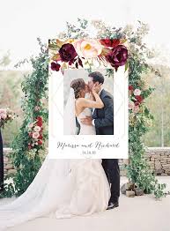 Geometric Photo Booth Frame Wedding Photo Prop Floral Wedding Sign Printable Wedding Photo Frame Marsala Photo Booth Props Wedding Frames Framed Wedding Photos Wedding Photo Booth