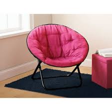 Mainstays Pink Saucer Chair Walmart Com Saucer Chairs Small Chair For Bedroom Chair