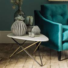 Modern marble effect coffee table, side table, marble round tables with gold metal legs, round small and large coffee tables,. Detroit Marble Oval Side Table Graham Green