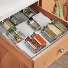 Mdesign Expandable Plastic Spice Rack Drawer Insert 3 Slanted Tiers Gray In 2020 Kitchen Spice Racks Spice Rack Drawer Insert Kitchen Spices
