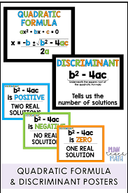 Quadratic Formula And Discriminant Posters Are Great To Hang Up In Your Classroom While Teaching Quadratic Teaching Math Teaching Plan High School Math Teacher