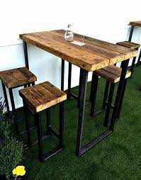 Reclaimed Industrial 4 Seater Chic Tall Poseur Table Only Etsy Kitchen Table Metal Wood And Metal Desk Wood Steel