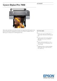 Interface type(s) usb & network. Epsonstylus Pro 7900 Manualzz