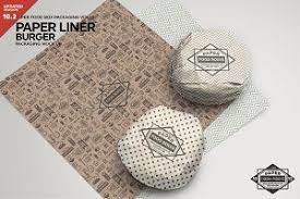 Burger Paper Liner Packaging Mockup In 2020 Packaging Mockup Burger Packaging Paper Liner