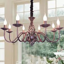 Kitchen light fixtures for every purpose. Height Quality 8 Lights Rustic Chandeliers Candle French Country Vintage Iron Light Fixture For Kitchen Bedroom Fixtures Chandeliers Aliexpress