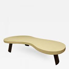 Red beans are oblong and have a pinkish red color. Paul Frankl Paul Frankl Large Kidney Shaped Coffee Table 1950s Signed