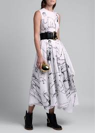 Alexander Mcqueen Dancing Girl Linen Midi Dress Alexandermcqueen Cloth In 2020 Dresses Alexander Mcqueen Dresses Midi Dress