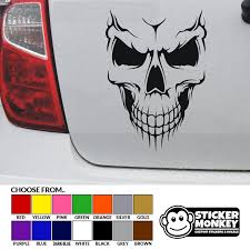 Surfaces include cars, laptops, windows, glass, plastics,. Smiling Skull Vinyl Car Decal Sticker Bike Boat Bumper Window Choose Colour Keybit Services