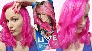 Double tap to zoom in. Extreme Shocking Neon Pink Hair With Schwarzkopf Live Colour Dye Youtube