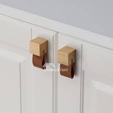 Remodeling a kitchen or bath? Square Brass Leather Handle Cute Unique Closet Door Knobs And Pulls