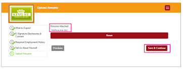 how do i upload my rsum on a job