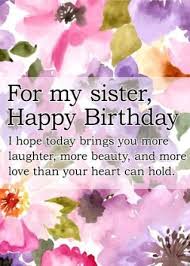 Happy Birthday Wishes For Sister Message Pin On Meda Cards