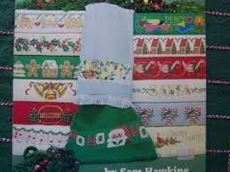 This is a pretty lush towel with a snarky message. 31 Vintage Christmas Cross Stitch Patterns Borders Towels Usa Free S H