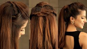 All you need to do is make two thin braids on either side of your head and pin them across the top of your head. 3 Easy Everyday Pouf Hairstyle For School College Work No Teasing No Hairspray Indian Hairstyles Youtube
