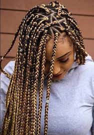 Small Blonde Braids Hair Styles Box Braids Styling Triangle Braids