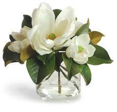 Timeless White Magnolia Centerpiece Magnolia Centerpiece White Flower Arrangements Magnolia Wedding