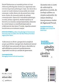Investigația noastră era o conversație în care inventam întrebări și ne. Citeste Pagini Din Gandire Rapida Gandire Lenta Daniel Kahneman