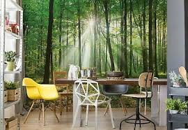 Except for the over bed table everything else; Light Green Summer Forest Photo Wallpaper 312x219cm Bedroom Feature Wall Mural 5902066197395 Ebay