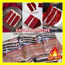 Resepi kek red velvet mudah sukatan cawan 1 cawan susu segar 2 sb cuka putih 3 sb pewarna merah 1sk soda bikarbonat 1. Resepi Kek Red Velvet Tepung Segera Resepimyresepi Boloit Com