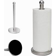 Juvale paper towel holder for kitchen, black stainless steel (14.3 x 1.5 in) juvale. Kitchen Roll Holder Standing Stainless Steel Free Standing Kitchen Paper Towel Holder For Kitchen Standing Tissue Holder Kitchen Roll Stand Silver 38 Cm Amazon Co Uk Home Kitchen