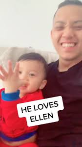 He loves watching @ellendegeneres 😂👶🏻👏🏼 #nolan #YoplaitCupRelay  #fatherandson #toddlersoftiktok #fyp #foryou #xyzbca