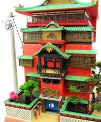 Amazon Com Spirited Away Aburaya Bathhouse Mk07 10 Assembly Paper Craft Toys Games Spirited Away Studio Ghibli Ghibli