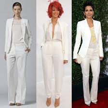 Trend Alert The Cool White Suit White Dresses For Women White Party Outfit White Pants Women
