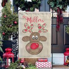 Personalized Christmas Garden Flag Rudolph Flag Believe Etsy Christmas Garden Flag Holiday Flag Christmas Garden