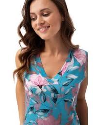 Tyrkysové noční košilky z bavlněného saténu