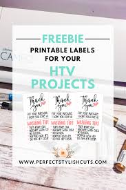 Once you have the free printable laundry care reminders, print the pdf onto white cardstock. Perfect Stylish Cuts Free Printable Labels For Your Htv Projects