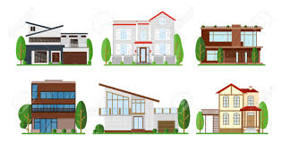 Apartment modern rustic texture 17 ideas #apartment. A Vector Illustration Set Of Home Exterior Design Modern Apartment Royalty Free Cliparts Vectors And Stock Illustration Image 97928339
