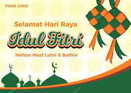 Hari raya puasa is the celebration at the end of the ramadan month of fasting. Eid Mubarak Greeting Card Illustration Banner Vector Selamat Hari Raya Idul Fitri Banner 334174260 Larastock