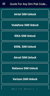 To get idea sim puk code for your mobile number send an sms from any idea phone type puk (space) sim number (18 digit number printed on your sim card) and send . Guide For Any Sim Puk Code Unlock For Android Apk Download