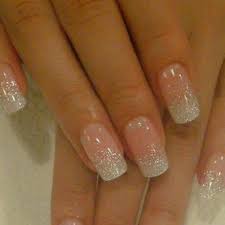 Nageldesign wei mit muster 84 15. Gelnagel French Weis Glitzer In 2019 Nagel Gel French Cute766