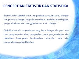 Pengertian Statistik Dan Statistika Ppt Download