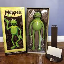 Kermit the frog businessman suit cell phone briefcase doll junior toys muppets (muppet, doll, hand puppet) tonevintage. The Muppets Kermit The Frog Photo Puppet Replica Prop Doll Master Replicas 1926140958