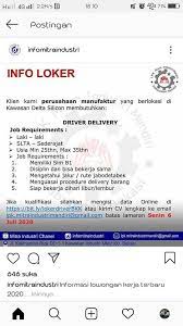 Check spelling or type a new query. Loker Temanku Bkk Mitra Industri Silahkan Yg Minat Bisa Facebook