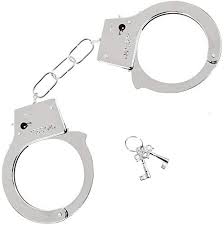 Skeleteen Metal Handcuffs With Keys Toy Police Costume Prop Accessories Metal Chain Hand Cuffs With Safety Release And Key Amazon Sg Toys