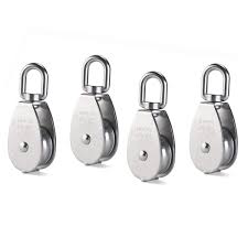 Hooks & swivels hooks & swivels >. 4pcs M25 Single Pulley Block Creatiees 304 Stainless Steel Pulley Roller Crane Swivel Hook Smooth Wire
