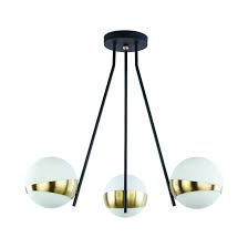 Lampe Kronleuchter Deckenlampe Modern Elfa Design Messing Glas Kugel 1709