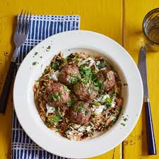 Lamb Meatballs With Toasted Orzo Rachael Ray In Season Recipe Lamb Meatballs Meatball Recipes Recipes