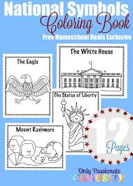 Free National Symbols Coloring Book Instant Download Kindergarten Social Studies American Symbols Homeschool Social Studies