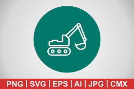Download Vector Excavator Icon Graphic By Iyikon Creative Fabrica SVG Cut Files