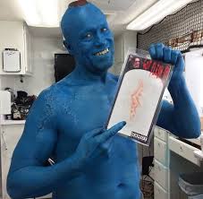Michael Rooker Gotg Behind The Scenes As Yondu Galaxy Makeup Guardians Of The Galaxy Galaxy Movie