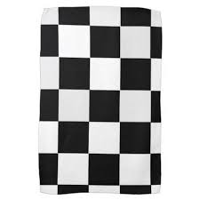 Black And White Checkered Dish Towels Black And White Checkered Towel Zazzle Com Black And White Towels Black And White Patterned Linens
