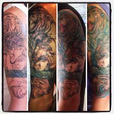 Tattoo Ink Color Bible Gospel Revelation4 Lion Ox Man Eagle Jesus Tattoos Skin Ink