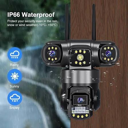 Cámara V380 Pro WIFI 12MP 6K con tres lentes, visión nocturna a color, –  InterCyprus Trading Ltd