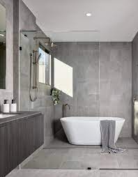 Design ideas for a midcentury bathroom in sydney. Gray Modern Bathroom Ideas Houzz
